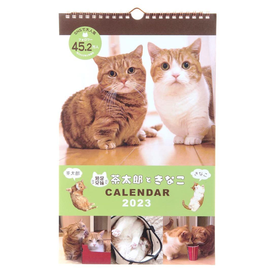 2023年　茶太郎ときなこ　壁掛け　カレンダー