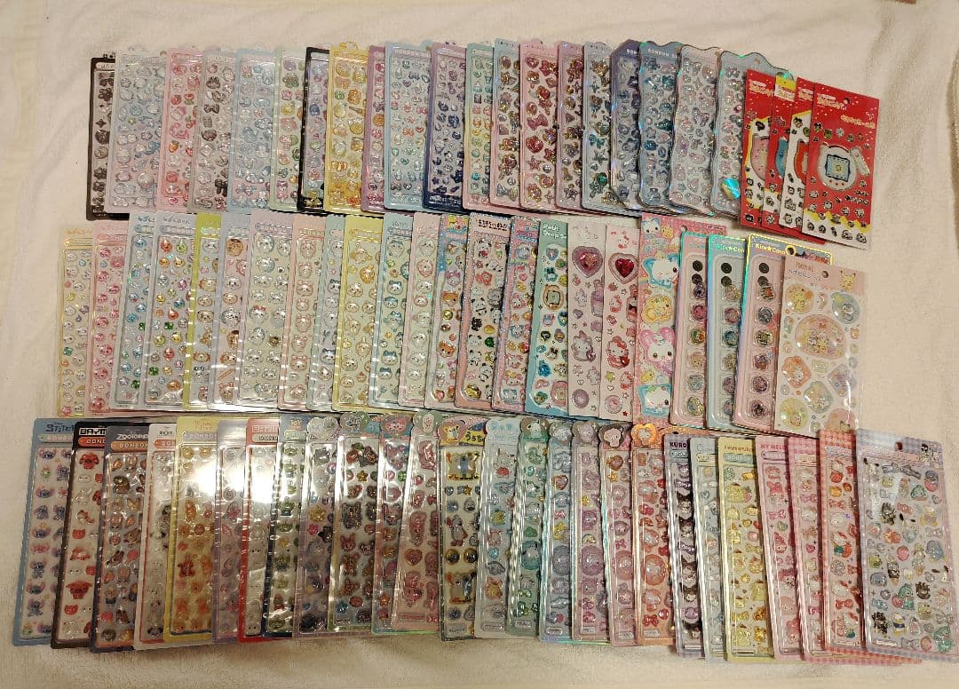 ボンボンドロップシール　うるちゅる　73枚　サンリオ　ディズニー　オリジナル