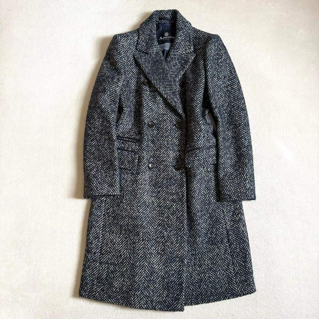 【極美品】Aquascutum ダブルチェスターコート 近年モデル 10号
