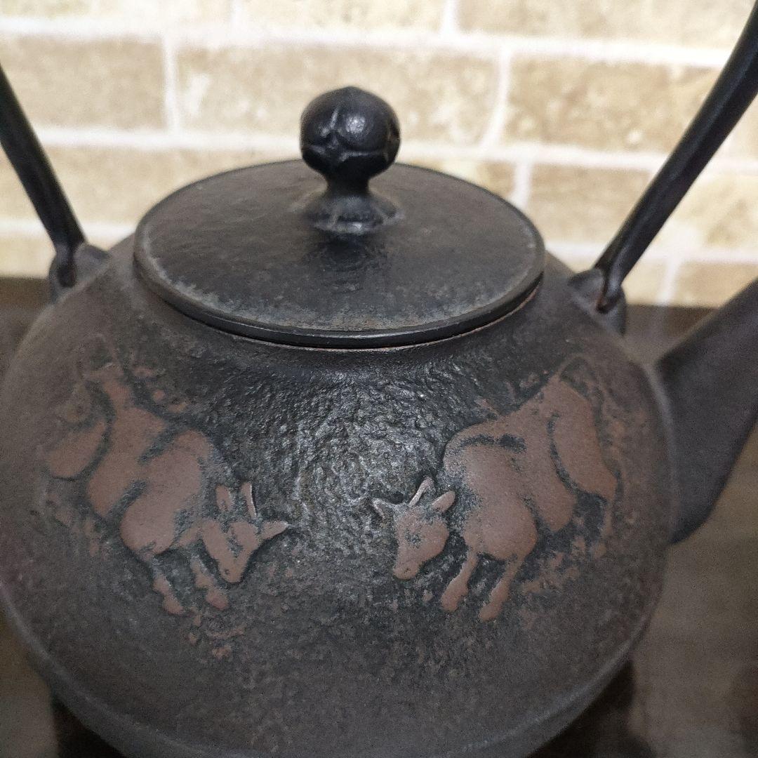 南部鉄器 闘牛 牛 鉄瓶 急須 茶道具 鉄器 伝統工芸品