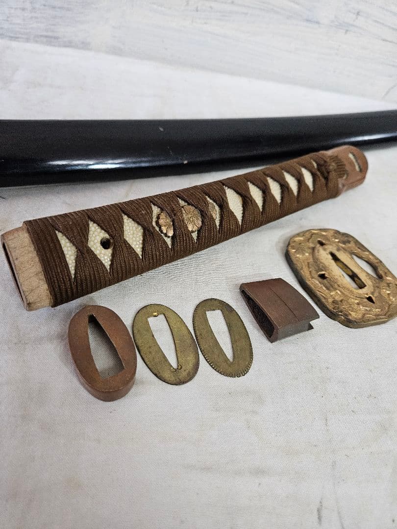 日本刀 鞘 刀装具 鍔 切羽 柄 実物 当時物 武具 拵 ハバキ 打刀 太刀