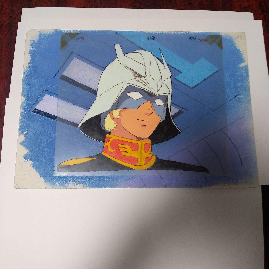 機動戦士ガンダム　シャア・アズナブル　セル画　背景付き