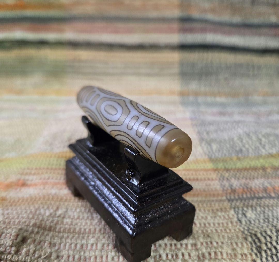 056　天珠　龍眼銀線天珠　　龍六眼　　　dzibeads！