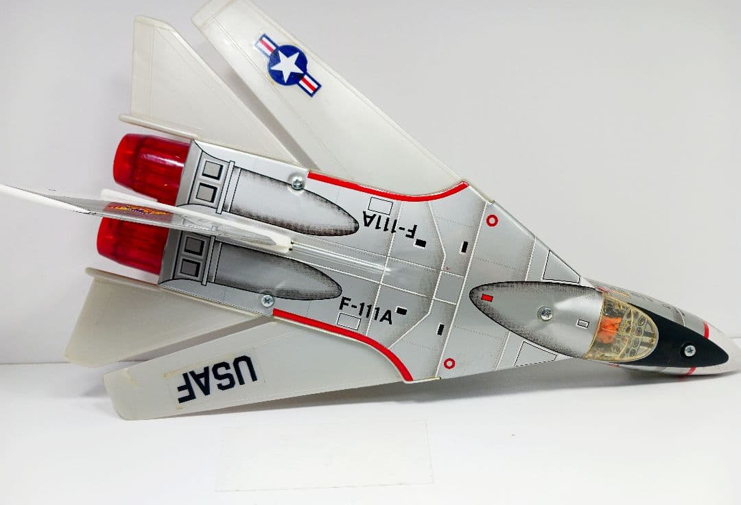 希少 動作品 野村トーイ グラマン F111A ジェットファイター ブリキ