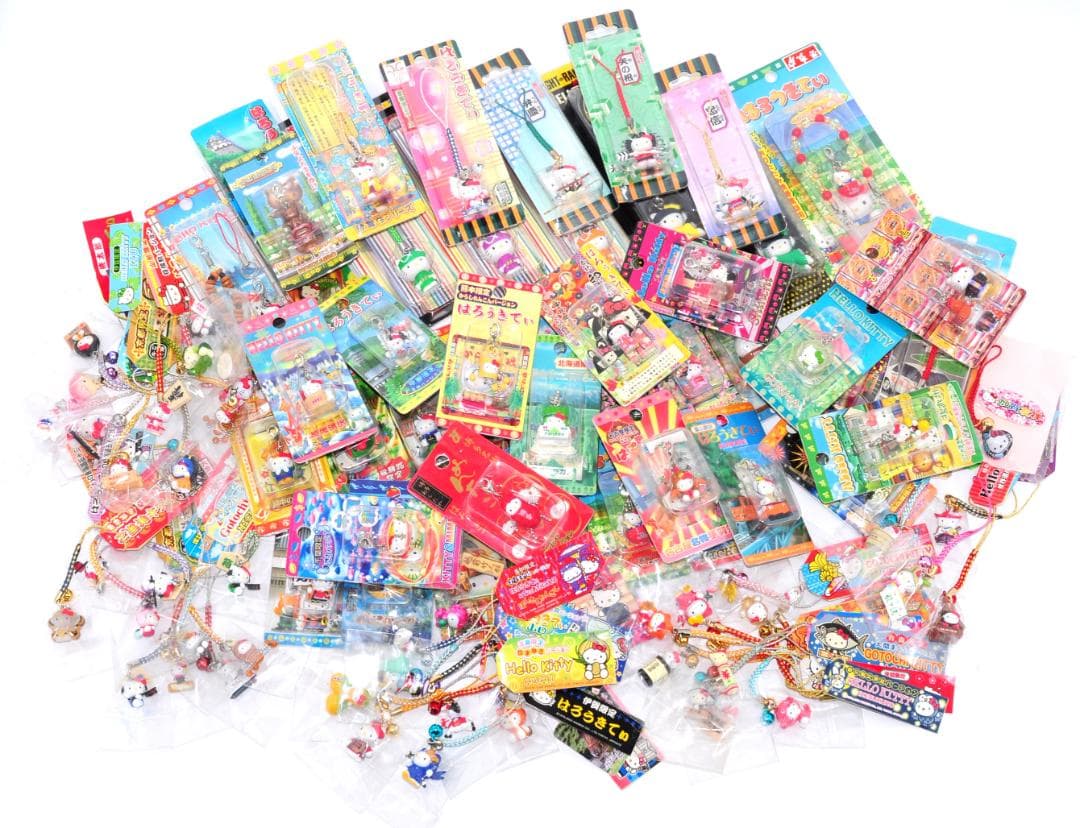 ハローキティ ご当地 ストラップ セット まとめ 90個 根付