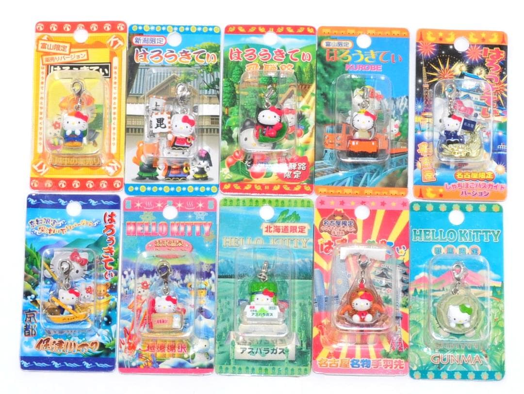 ハローキティ ご当地 ストラップ セット まとめ 90個 根付