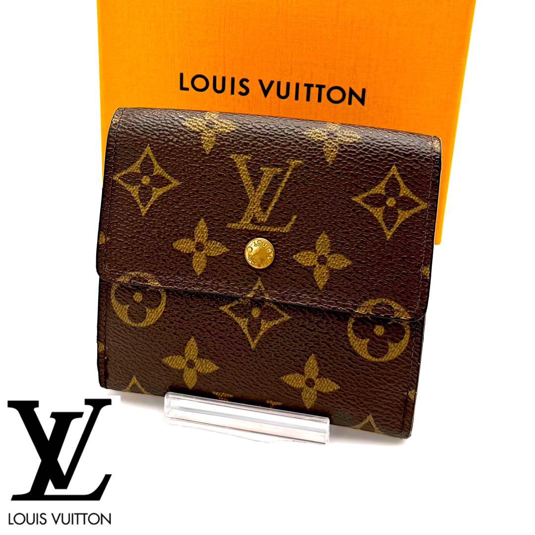 ルイヴィトン 三つ折り財布 ポルトモネビエカルトクレディ モノグラム ブラウン