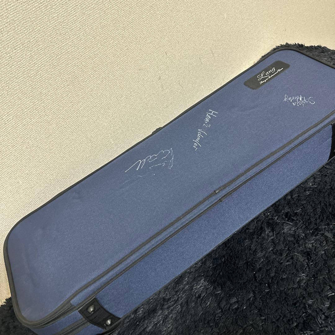 Lang バイオリンケース 4/4サイズ 弦楽器 ハードケース 金具 湿度計