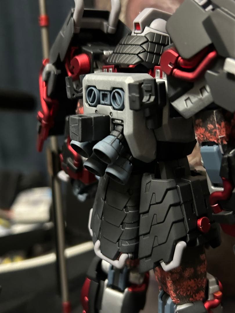 ＭＧ 1/100 真武者頑駄無 戦国の陣 黒衣大鎧 塗装品