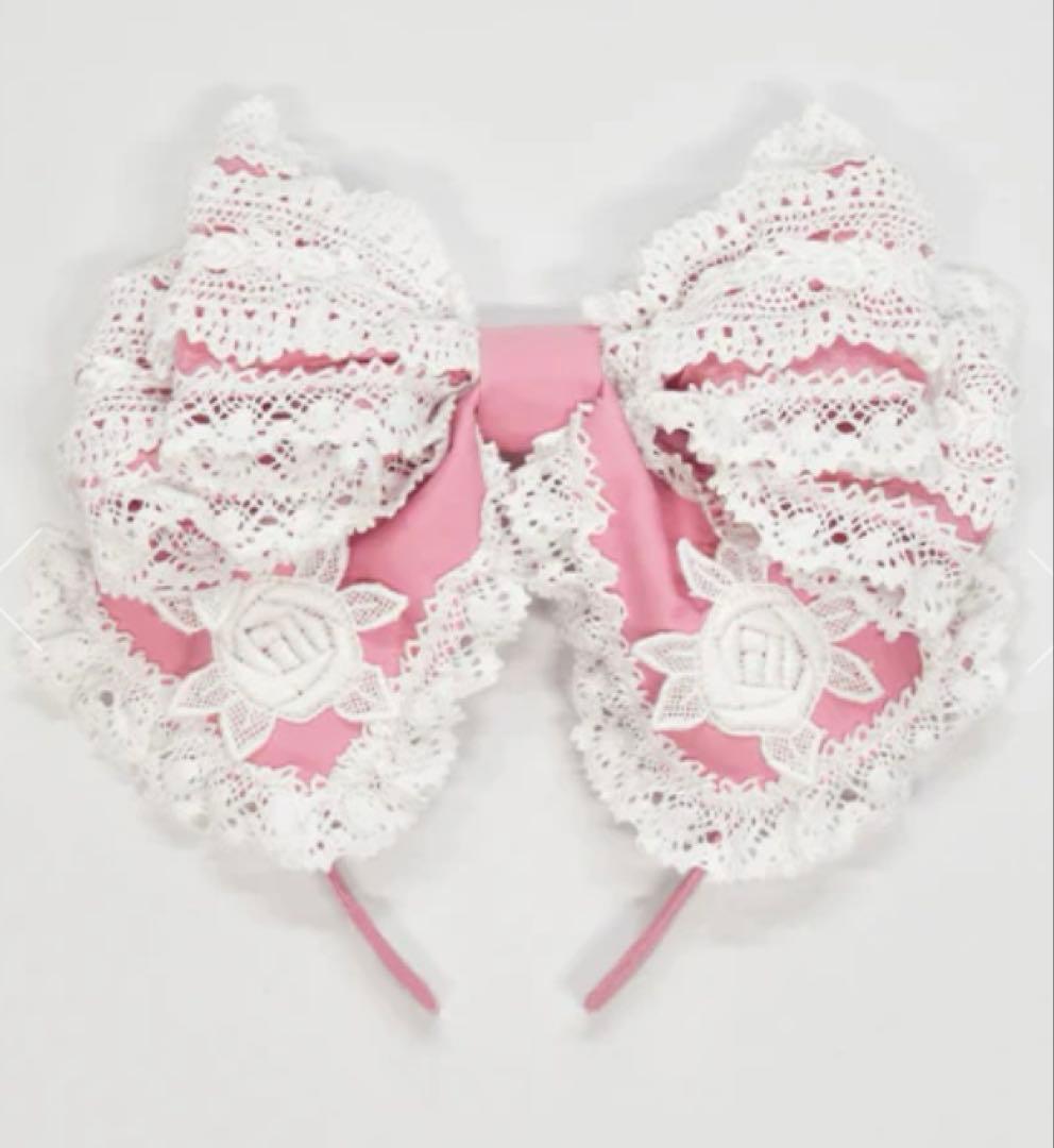 新品　Romantic Dream Rose カチューシャ　ローズピンク