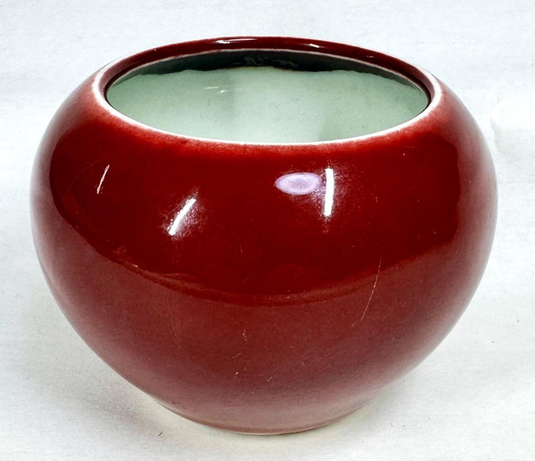 大清光緒年製 款 紅釉壷 紅釉缸 唐物 中国古玩 入手困難 骨董 WWTT322