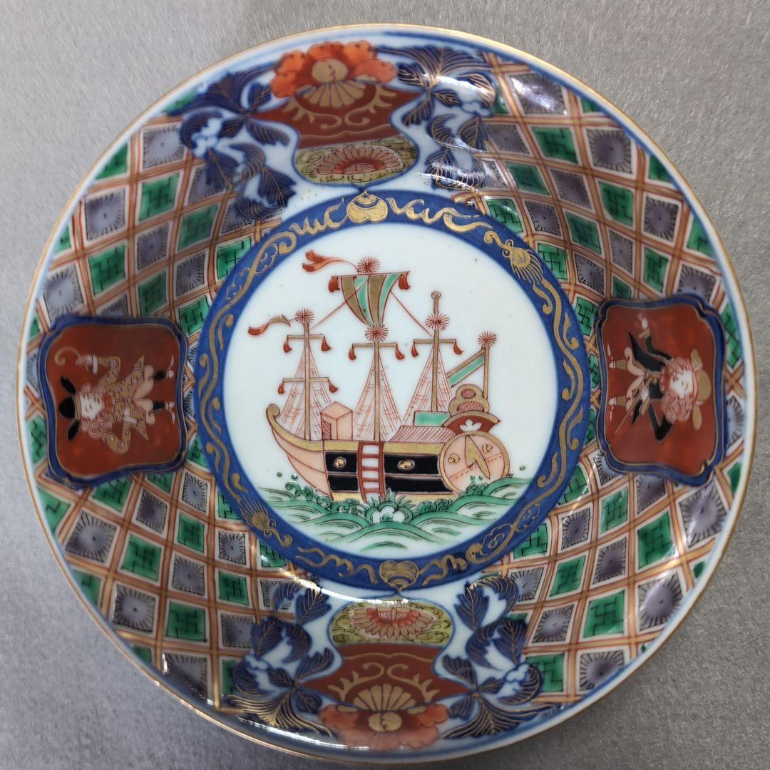 色絵南蛮船文深鉢　色絵南蛮人文深鉢　伊万里南蛮船文深鉢　伊万里南蛮人文深鉢