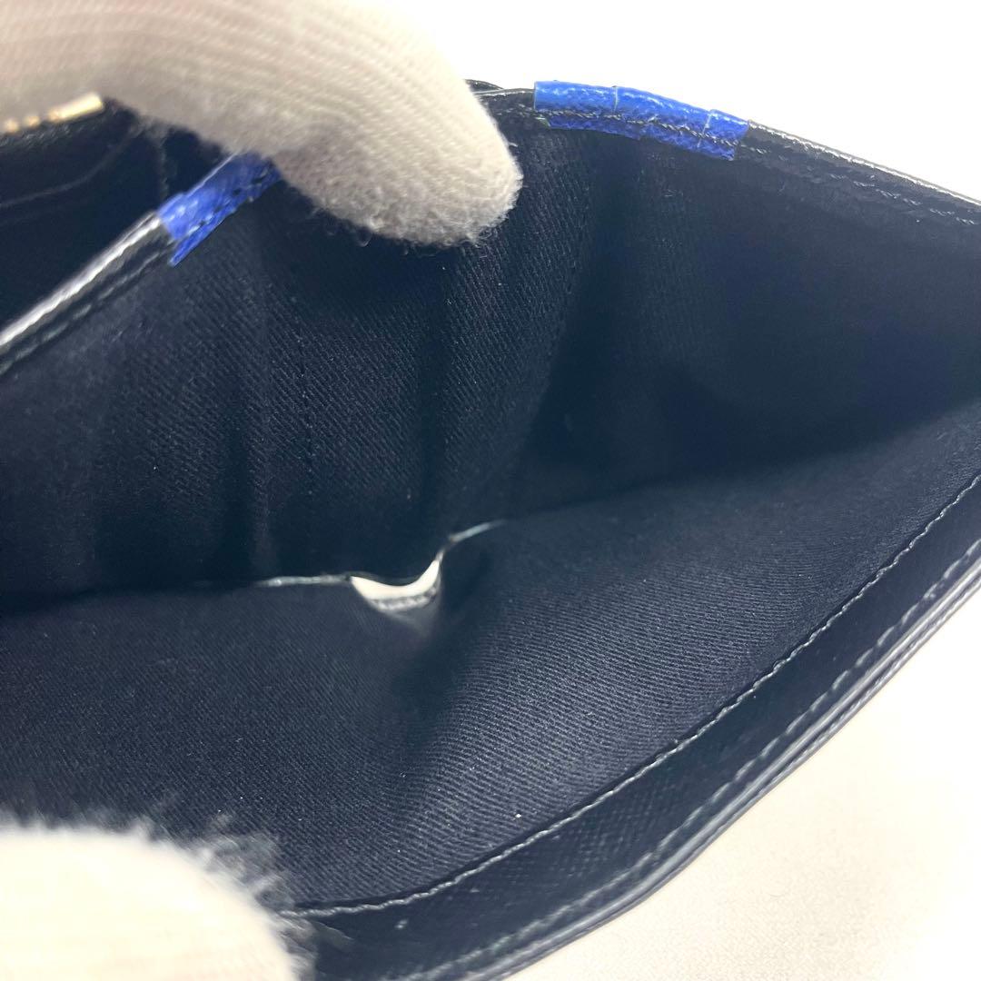 ポールスミス　二つ折り財布　ロゴプリント　サフィアーノ　ダブルフラップ　未使用級