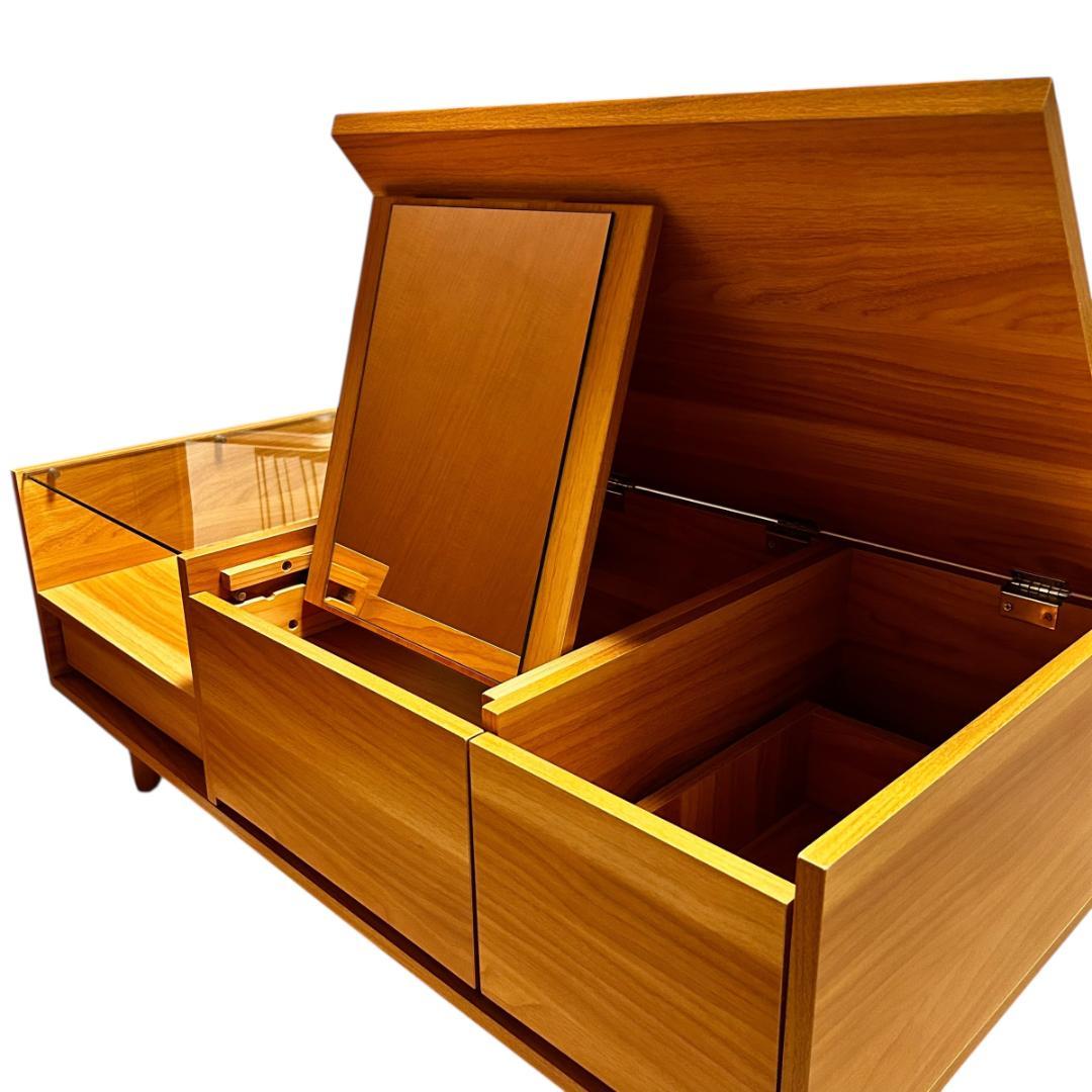 【送料無料】ドレッサーテーブル 木製ローテーブル 引き出し収納付き