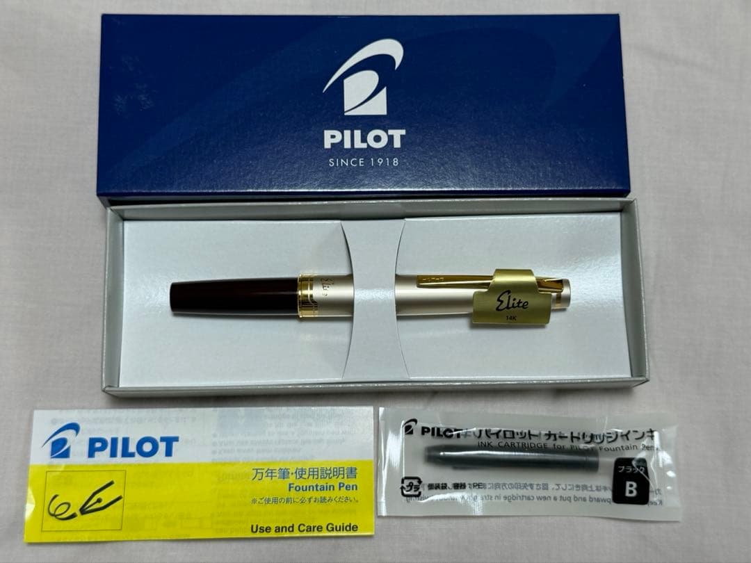 パイロット エリート ディープレッド ペン先 F（細字）　未使用品　廃盤