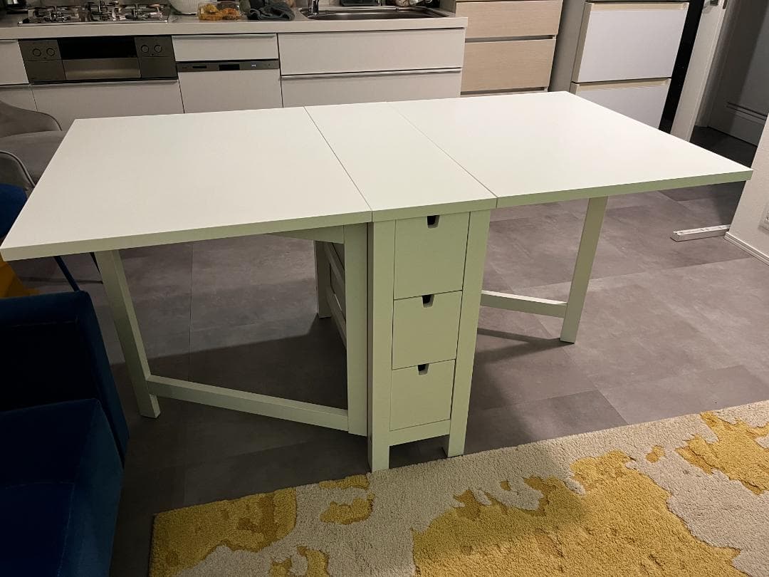 美品 IKEA NORDEN ノールデン ダイニングテーブル ホワイト