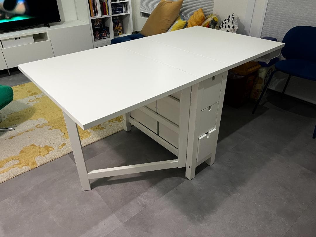 美品 IKEA NORDEN ノールデン ダイニングテーブル ホワイト