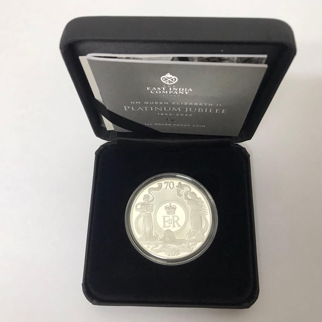 プラチナ ジュビリー 1オンス銀貨 エリザベス女王没年 2022年 70周年