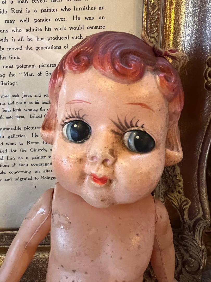 アンティーク　レトロ　セルロイド　人形　女の子D 抱き人形　着せ替え人形