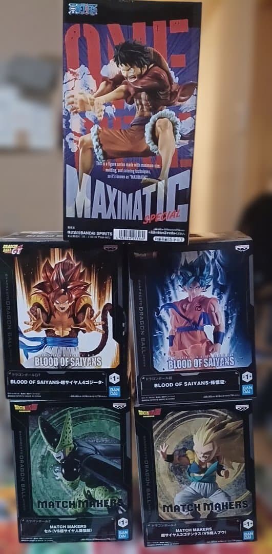 ワンピース、ドラゴンボールZ、超フィギュア５体セット