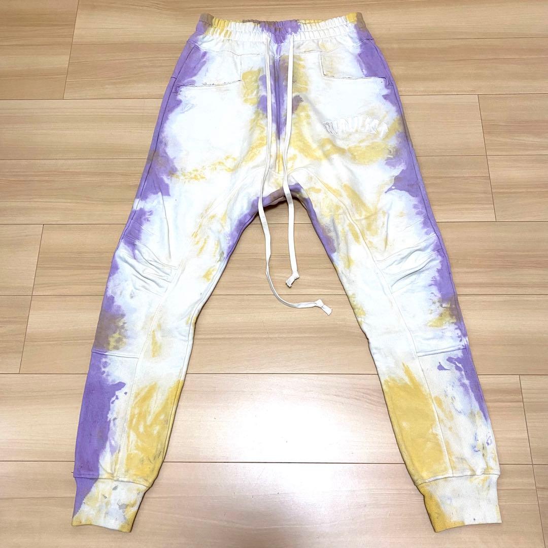 [美品]CVTVLISTカタリストサルエルパンツ白タイダイ2