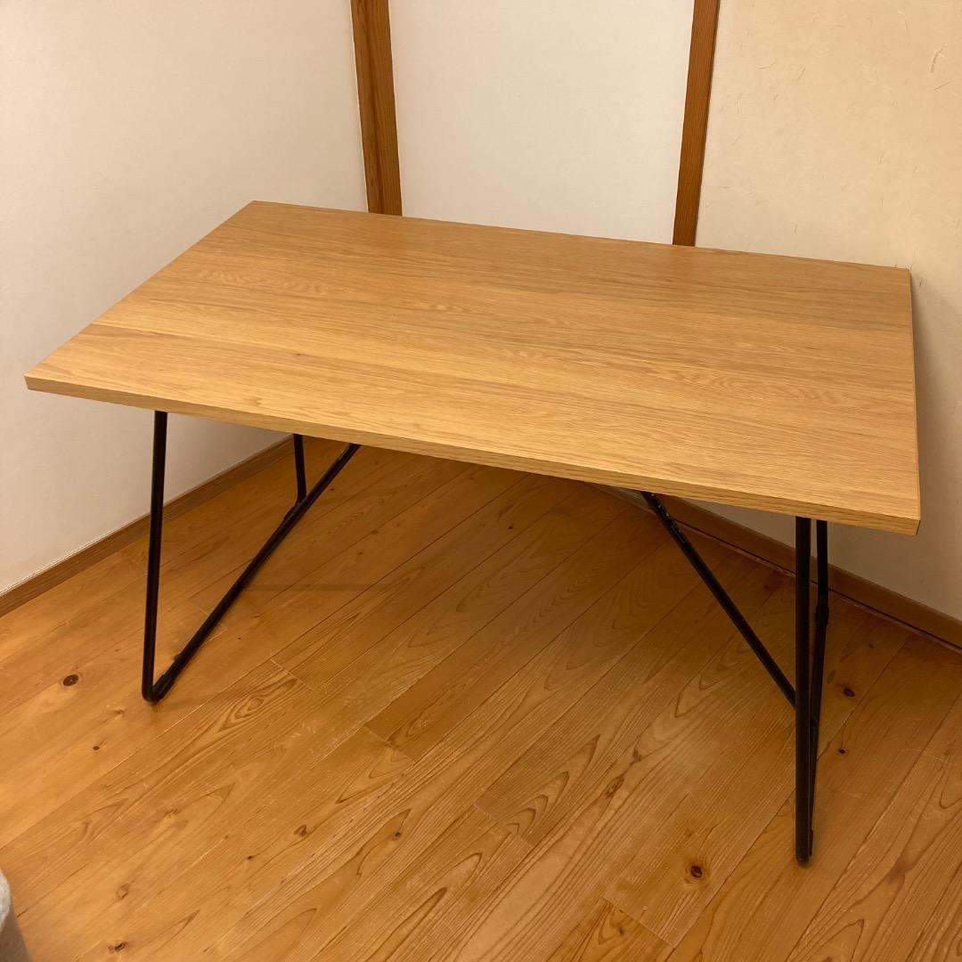 【無印良品】木製折りたたみテーブル　オーク材突板　幅120cm