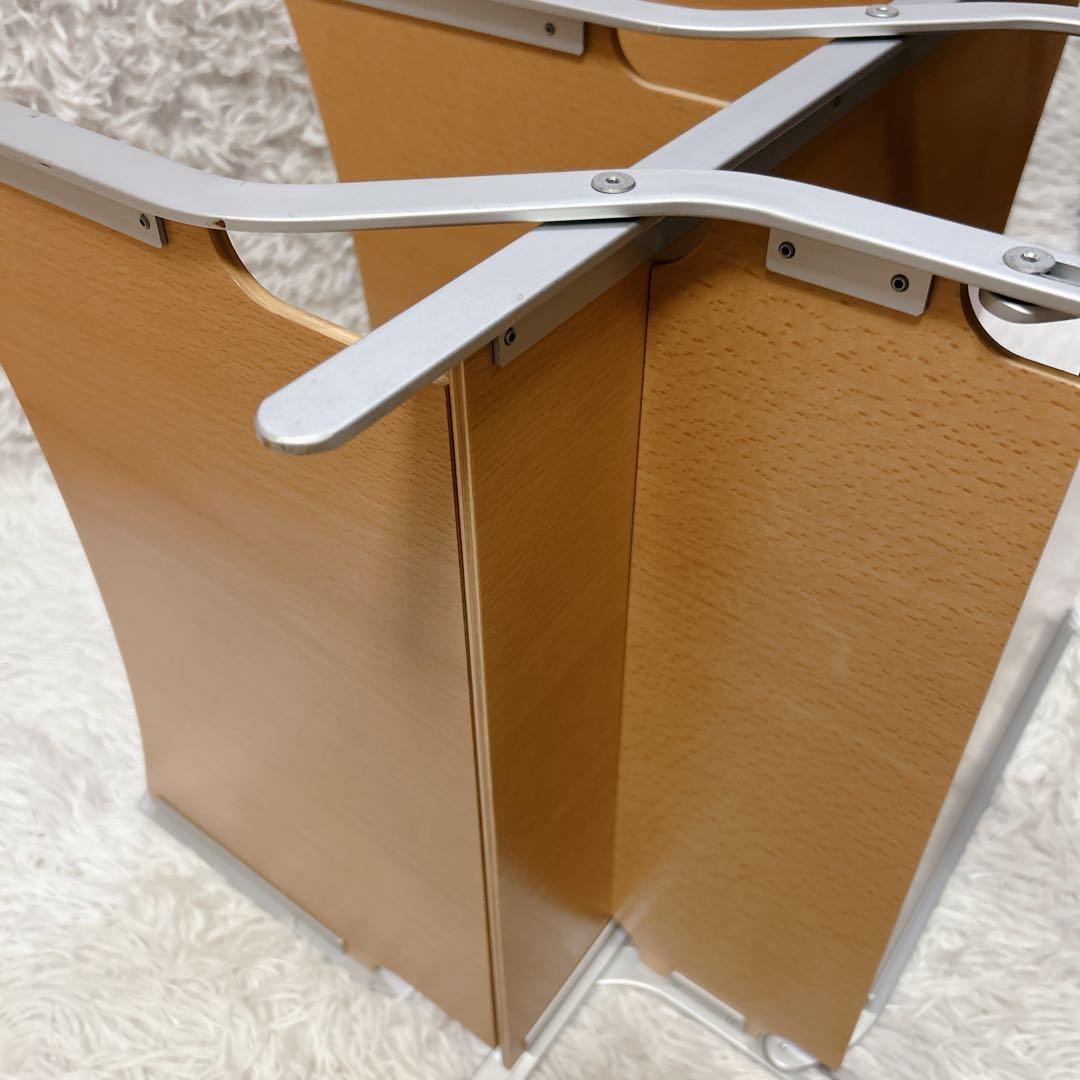 YCAMI イカミ 折りたたみ式 マガジンラック アルミ+ウッド