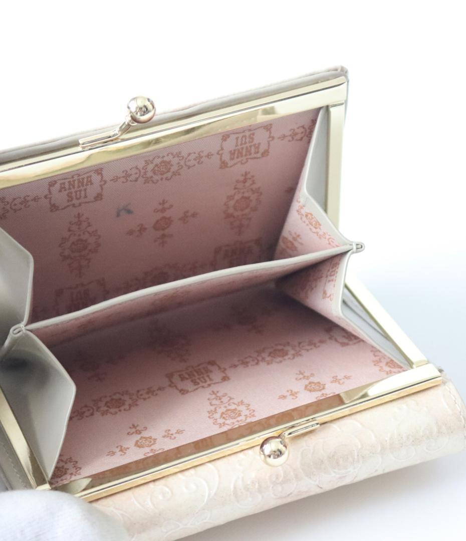 新品タグ付き【ANNA SUI アナスイ】ローズハート 口金 がま口二つ折り財布