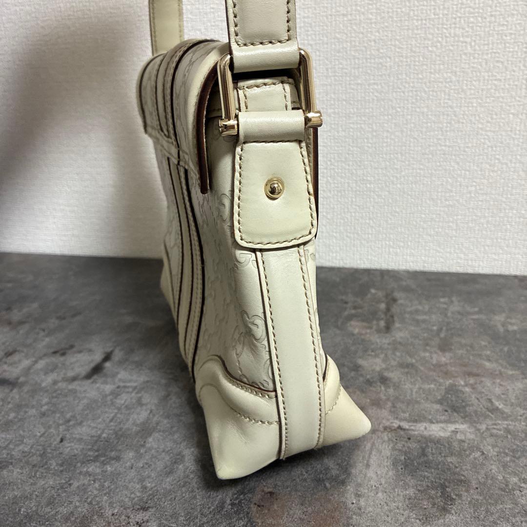 GUCCI シマ スエード レザー GG柄バッグ