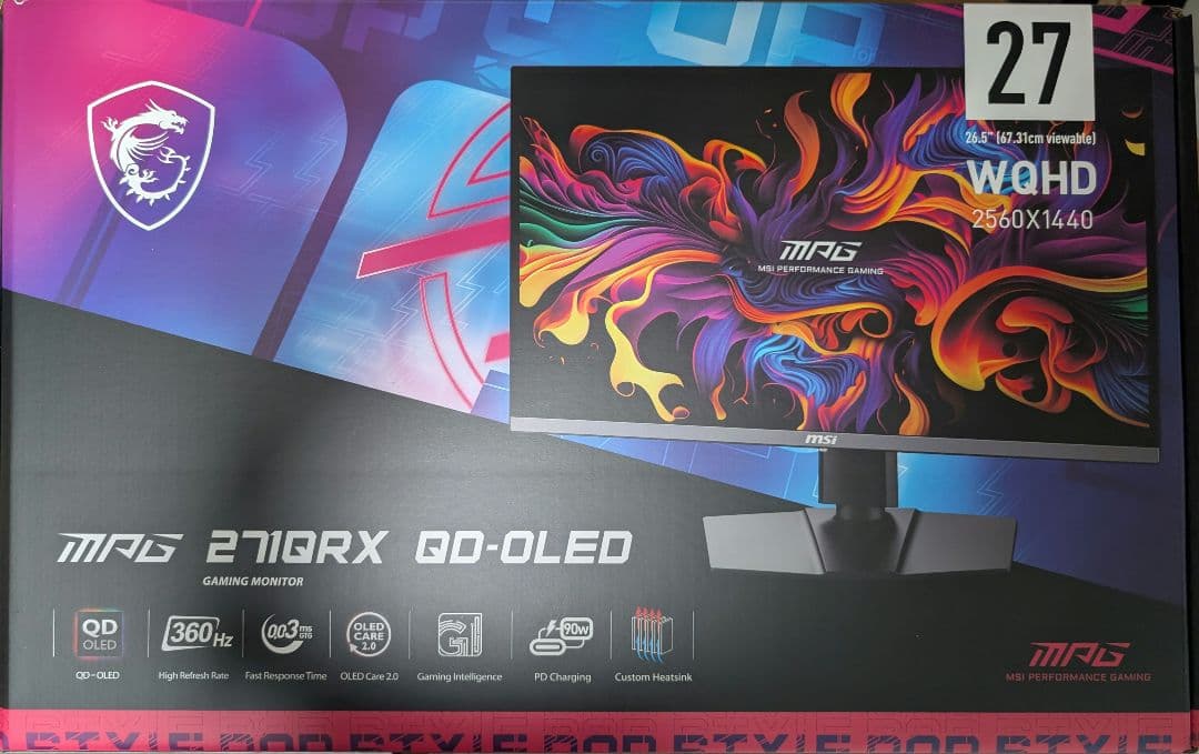 アシダカ軍曹　MPG　271QRX WQHD27インチQD-OLED