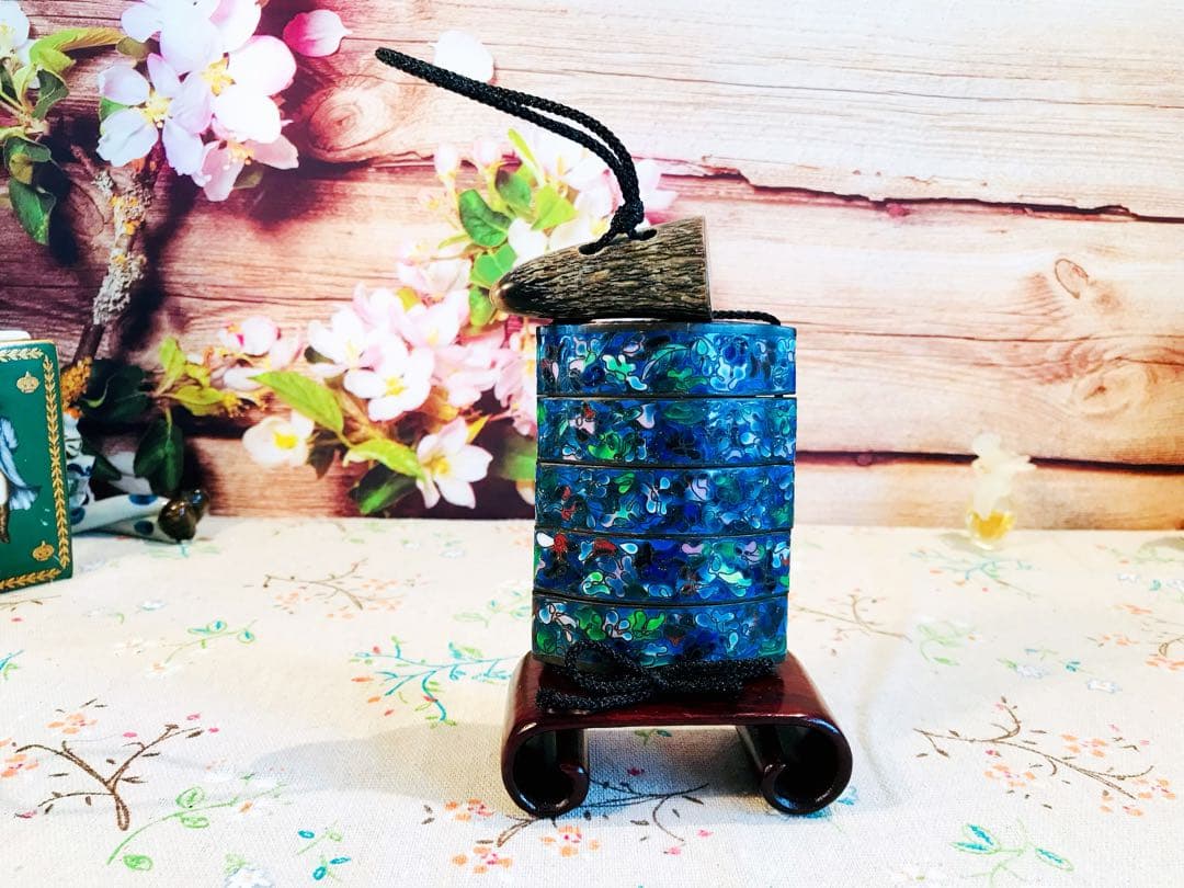 七宝焼 印籠　小物入　根付け