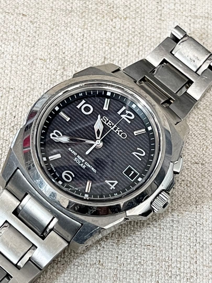 【不動品】SEIKO BRIGHTZ 電波ソーラー チタン 7B22-0AP0