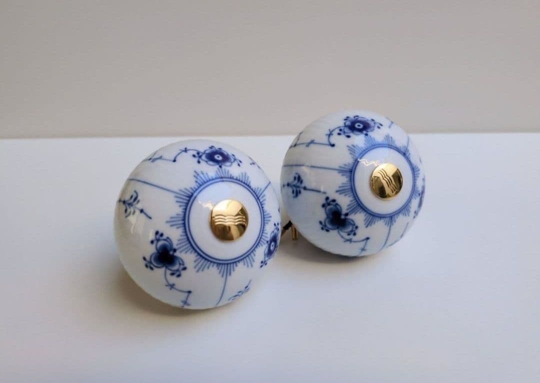 ロイヤルコペンハーゲン　ブルーフルーテッド プレイン クリスマスオーナメント２個