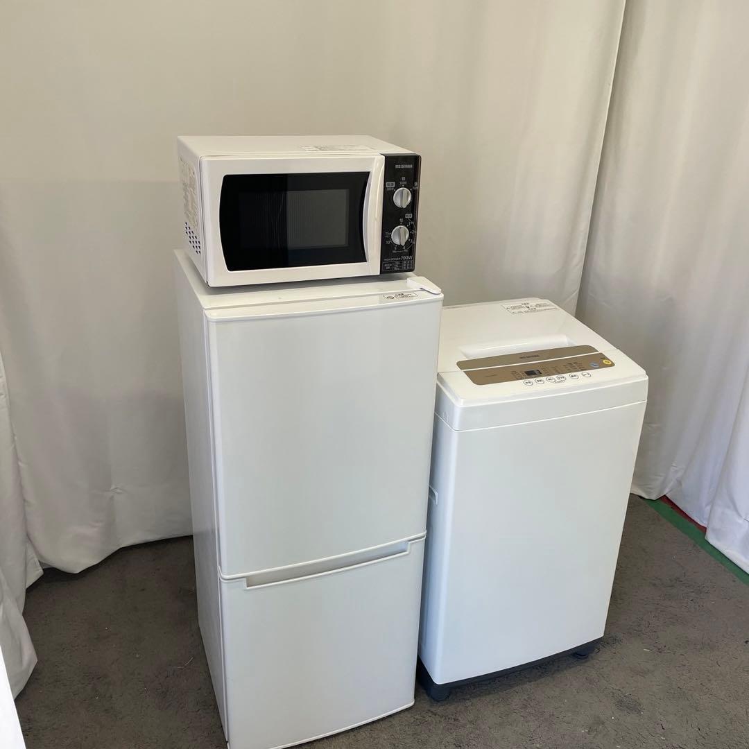 一人暮らし　冷蔵庫　洗濯機5キロ　レンジ　設置無料　3点セット　同棲　綺麗　安い