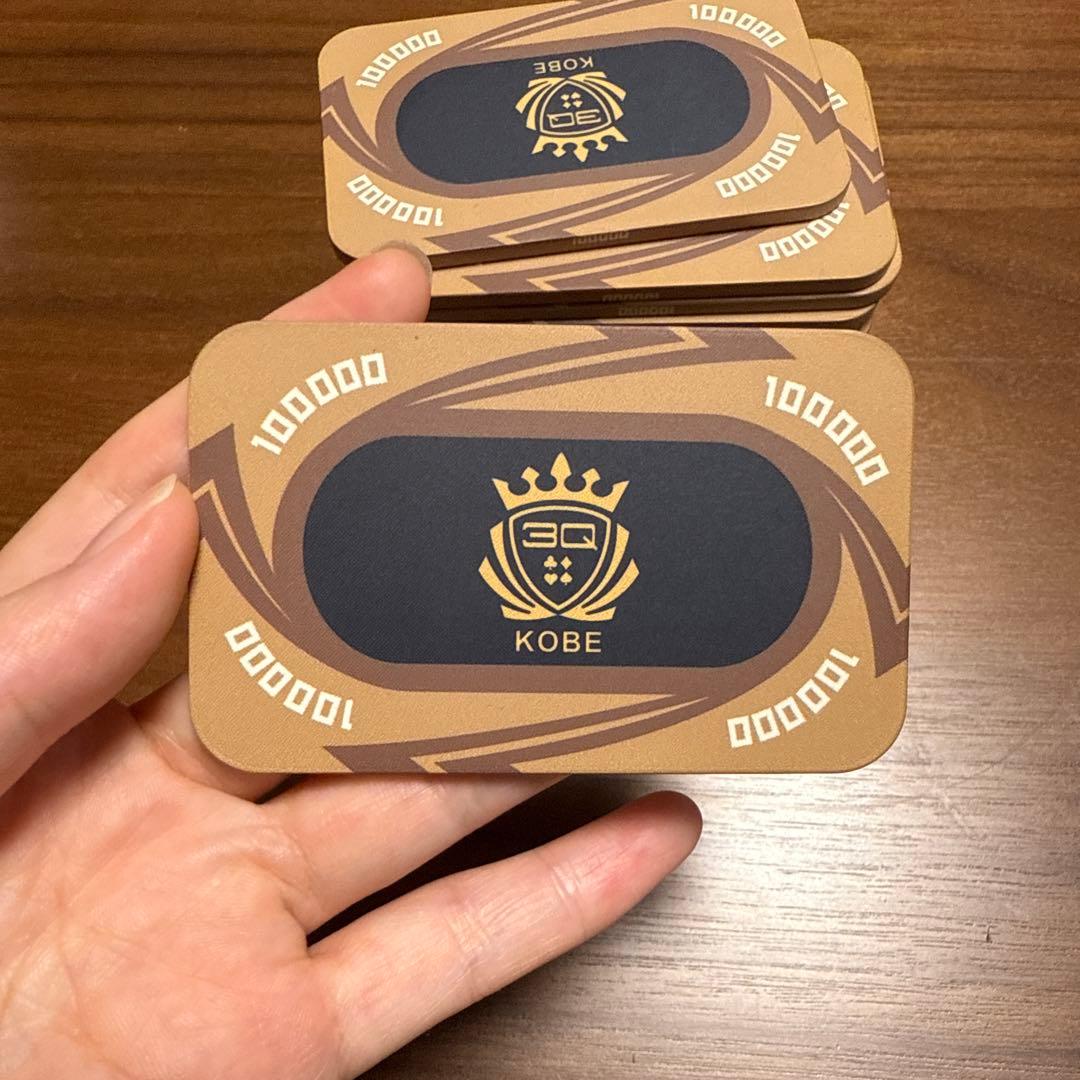 ポーカー チッププラーク高額チップ長方形 (10万25枚)