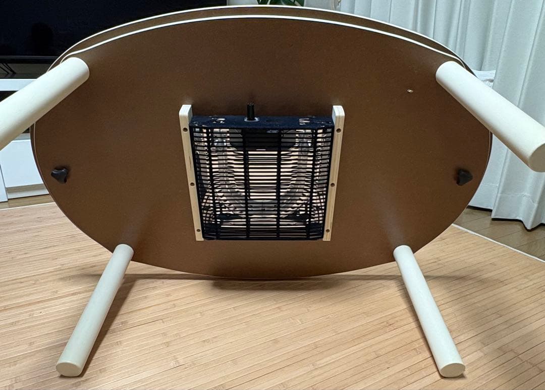 楕円形 木製こたつ　こたつとしては未使用