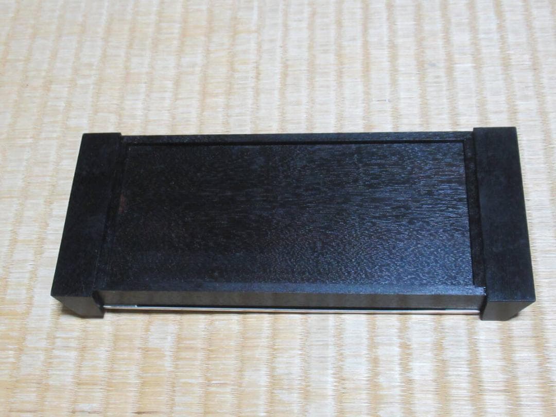 未使用大正時代共箱付◆銀座和光『鮎』金属製彫刻 金属と木製の小物入れ/煙草ケース