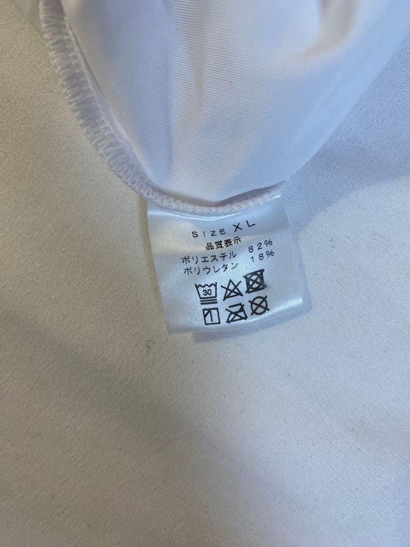 PHARFAITE ジッパー付きボディスーツ ホワイト/ブルー