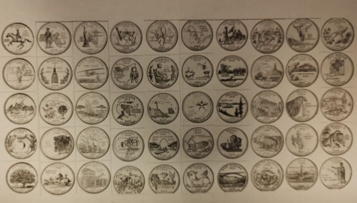 アメリカ 50州クォーター (1999年〜2009年)　コンプリート版112枚