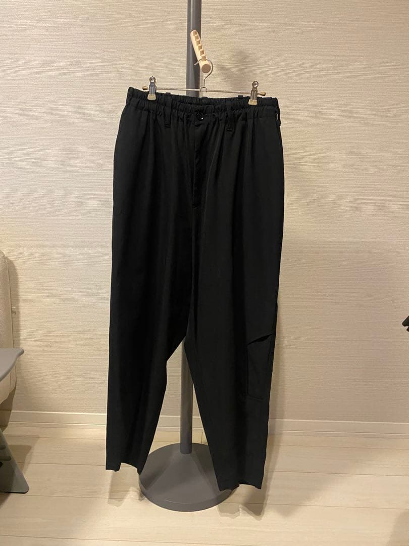 YOHJI YAMAMOTO 黒 サルエルパンツ ゴムウエスト