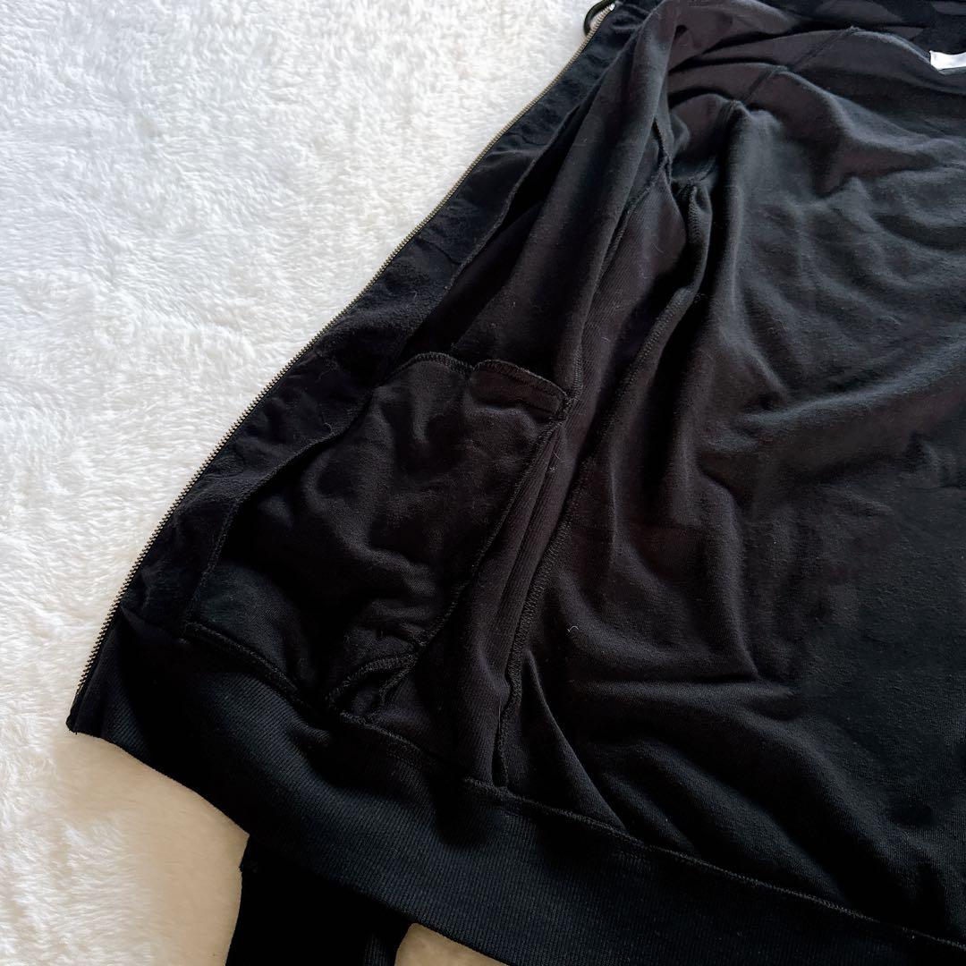 【AKM】セットアップ ジップパーカー パンツ XLサイズ ブラック カモフラ