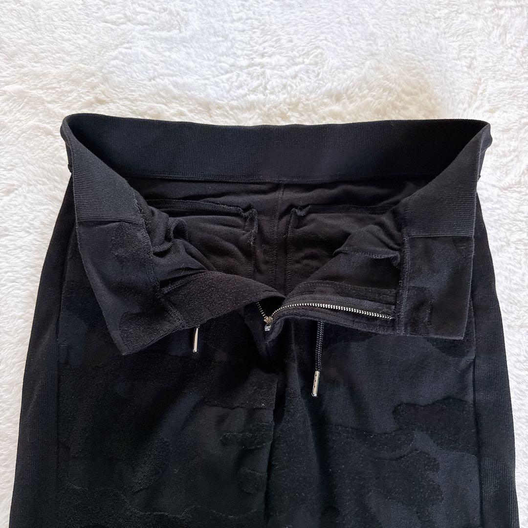 【AKM】セットアップ ジップパーカー パンツ XLサイズ ブラック カモフラ