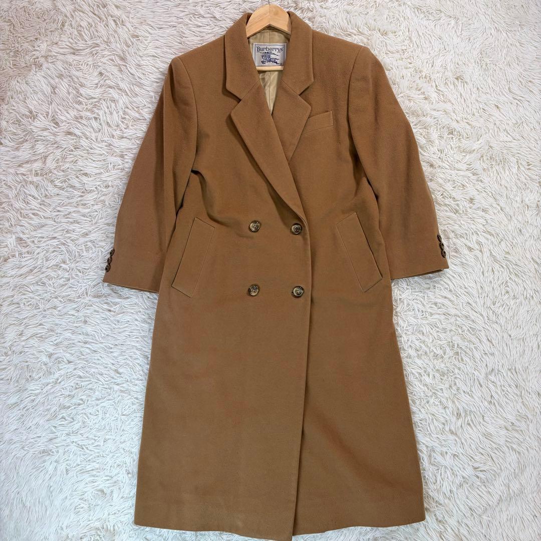 美品/L〜✨BURBERRY ダブルフェイス カシミヤ ダブルチェスターコート