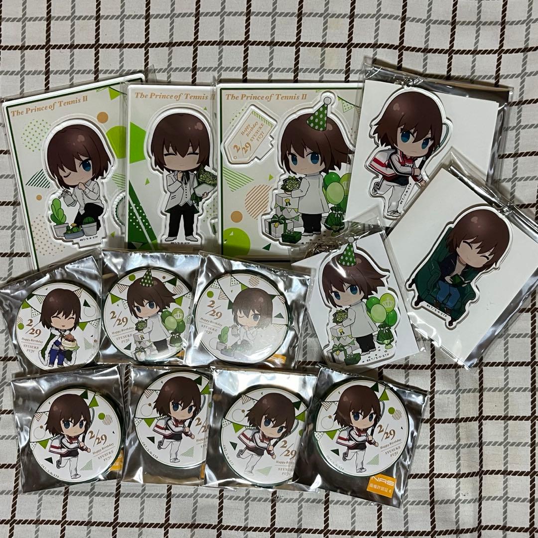 【美品】テニプリ 不二周助 バースデー 缶バッジ アクスタ アクキー