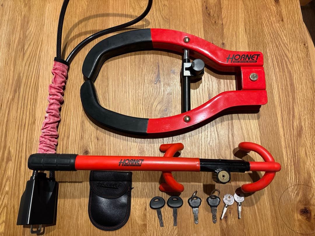 HORNET タイヤロック ハンドルロック ステアリングロック　3点セット