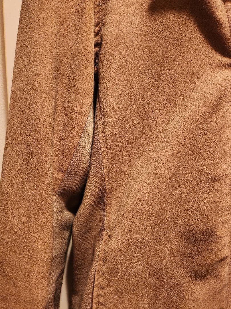 WJK　ブラウン スエード シングルライダースジャケット