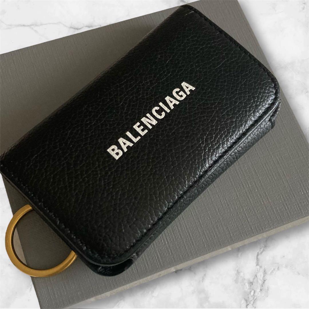 BALENCIAGA バレンシアガ キーケース 6連 ブラック ロゴ 付属品あり