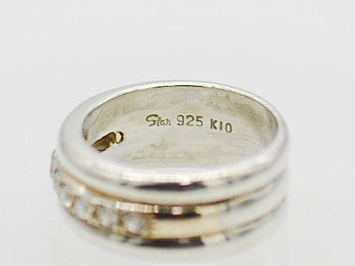 スタージュエリーSTARJEWELRYコンビリング指輪12号金K10　AG925
