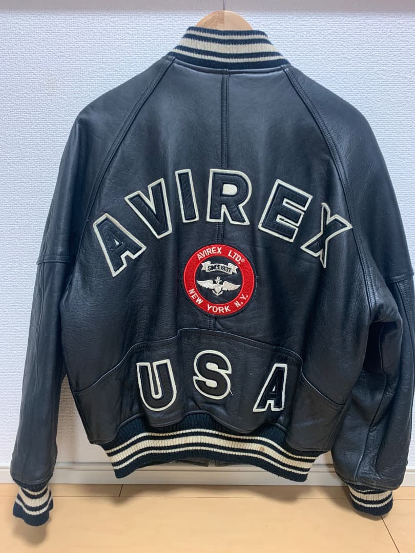 ☆ AVIREX アヴィレックス バーシティレザージャケット