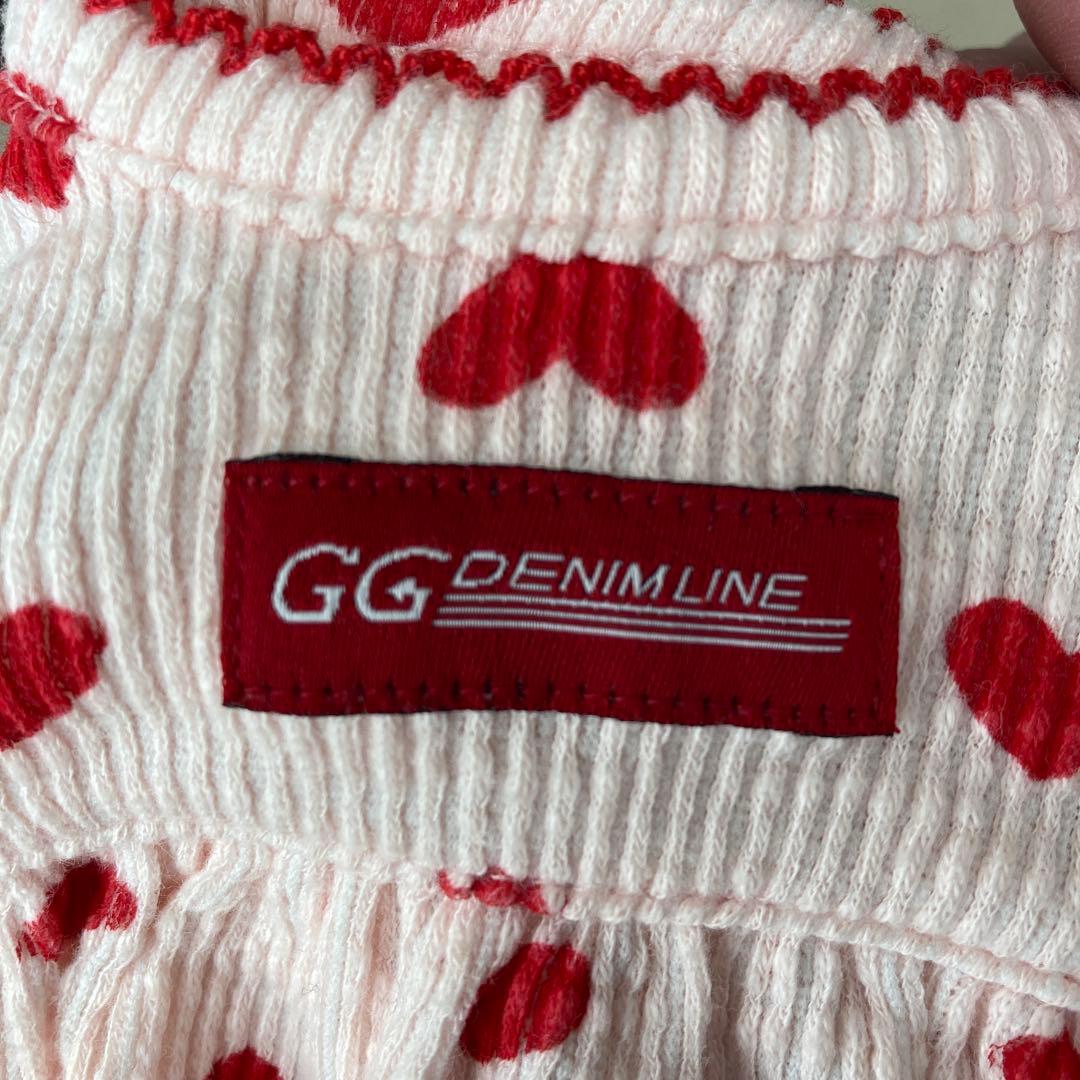 GG DENIM LINE ハート柄犬服